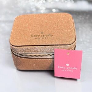 Kate Spade Sparkling Tan Cosmetic Case